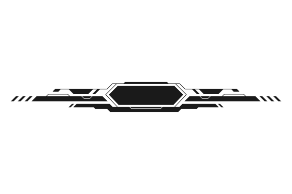 Download Digital Frame Template. Tech Title Black - Black Collection