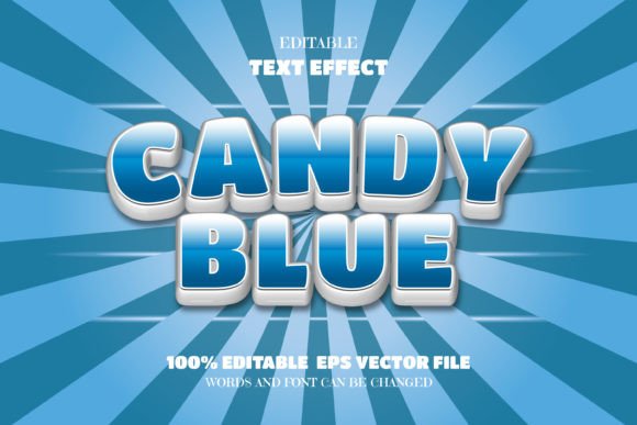 Download Candy Blue Text, Editable Font Effect - Font Collection