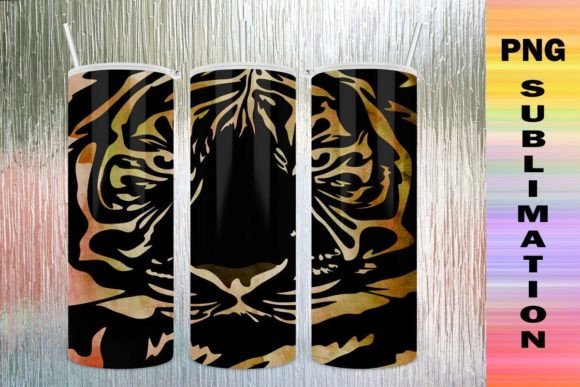 Download Background Print Tiger Tumbler Black - Black Collection