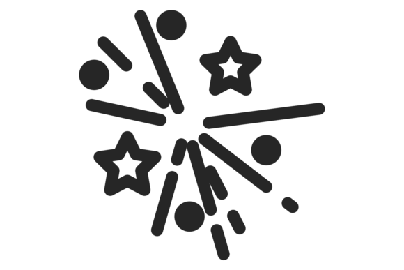 Download Holiday Firework Black Icon. Party Light - Black Collection