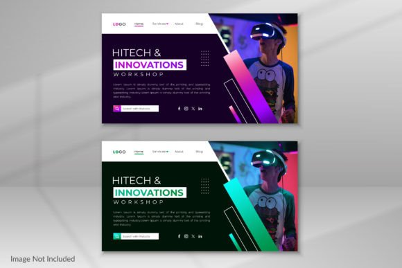 Download Hitech Innovation Landing Page Design - Premium Resources