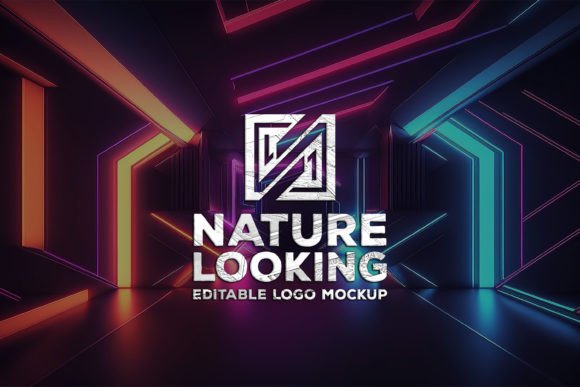 Download Logo Mockup on the Tunnel Background - Logo mockup Collection