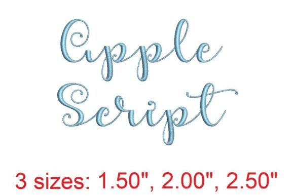 Download Apple Script Embroidery Font - Font Collection