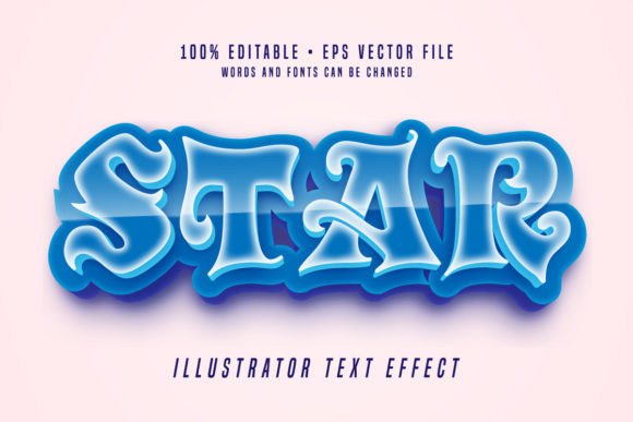 Download Star 3D Illustrator Text Effect Font - Font Collection