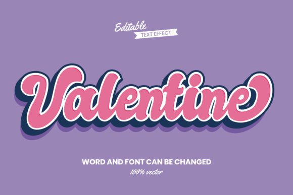 Download Valentine's - Font Effect Editable Style - Font Collection