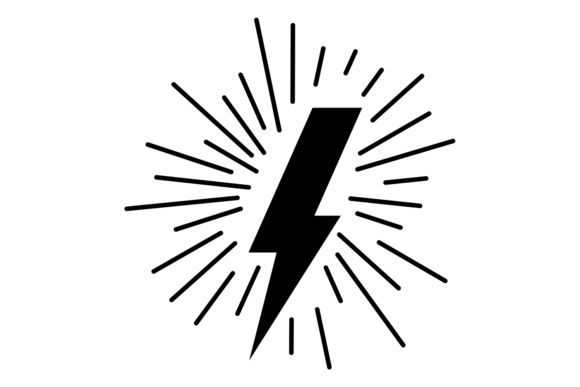 Download Black Lightning Icon. Shining Light Bolt - Black Collection