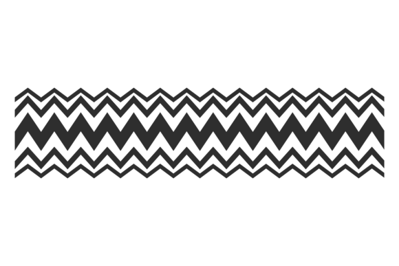 Download Black Zig Zag Ornament. Linear Pattern D - Black Collection