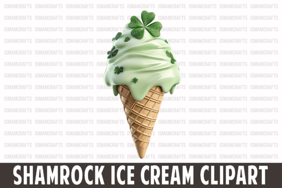 Download Shamrock Ice Cream Clipart PNG - Premium Bundle