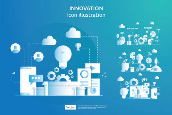 Download Illustration of Idea Innovation Process - Premium Resources