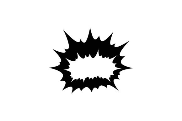 Download Black Explosion Shape with Dynamic Spike - Black Collection