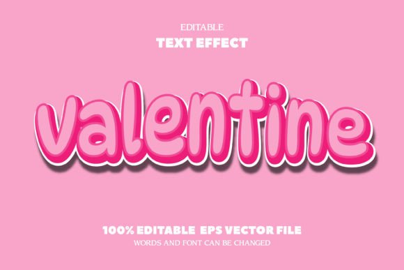 Download Valentine Text, Editable Font Effect - Font Collection