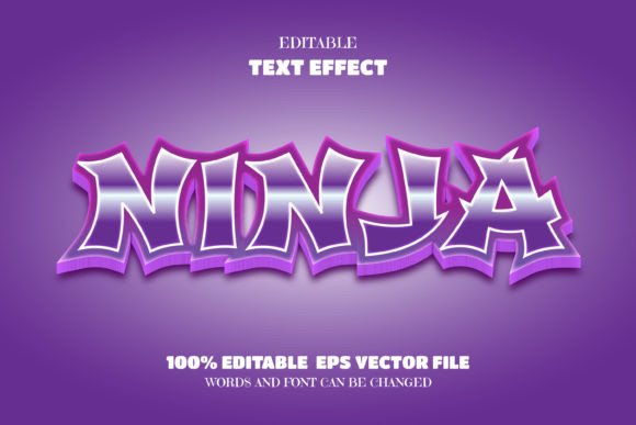 Download Ninja Text, Editable Font Effect - Font Collection