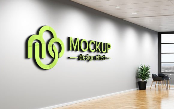 Download Office Lobby Room Wall Logo Mock Up - Logo mock Collection