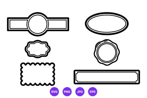 Download Black and White Label Frame Set - Black Collection
